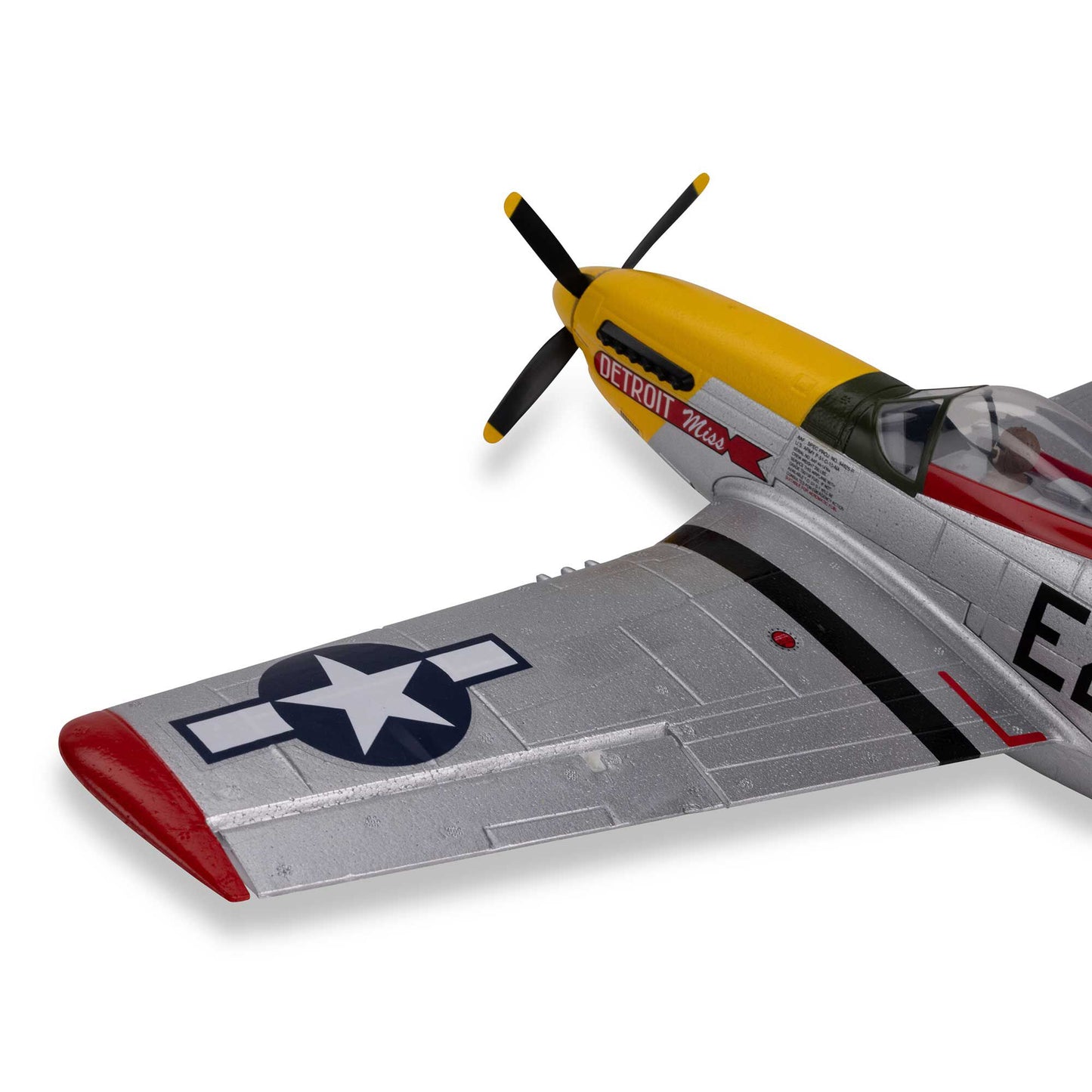 E-flite UMX P-51D Mustang “Detroit Miss” BNF Basic with AS3X and SAFE Select