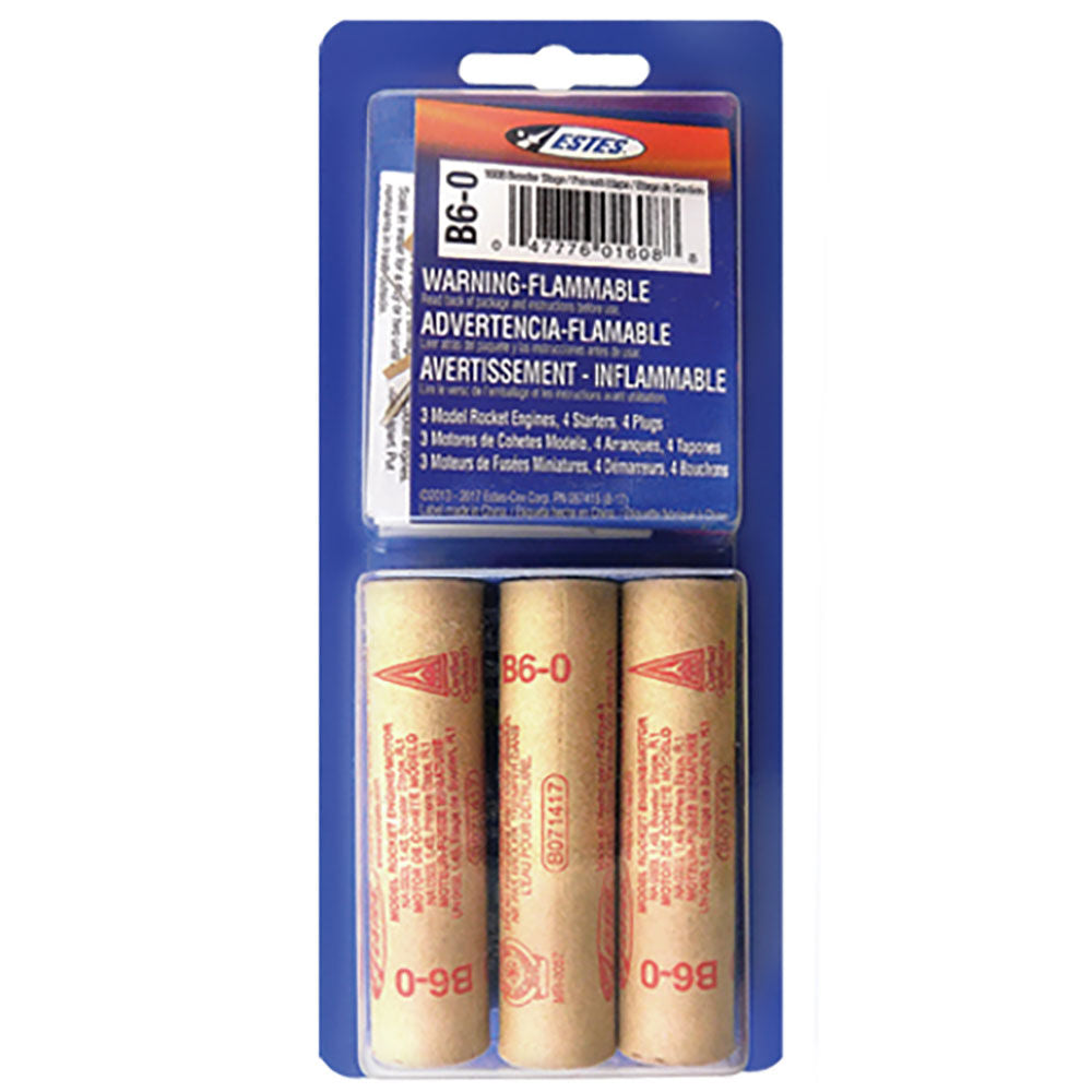 B6-0 Model Rocket Engines (3pk)