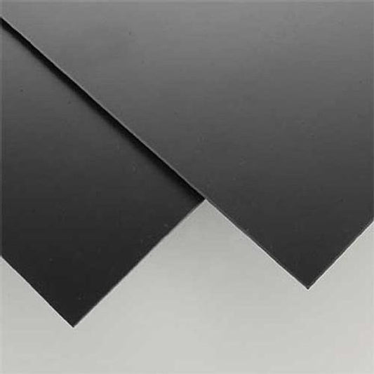 Black Styrene Sheets, .08"x8x21 (2)