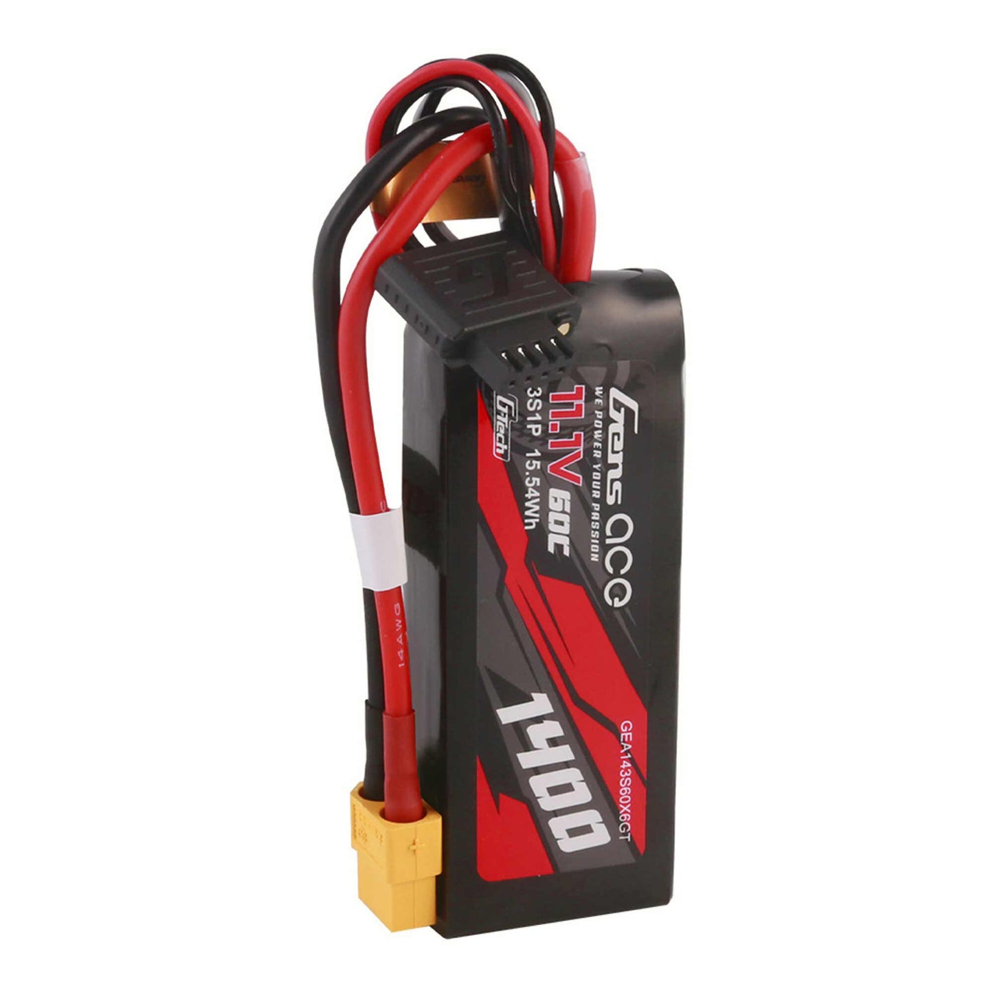 11.1V 1400mAh 3S 60C G-Tech Smart Lipo Battery: XT60