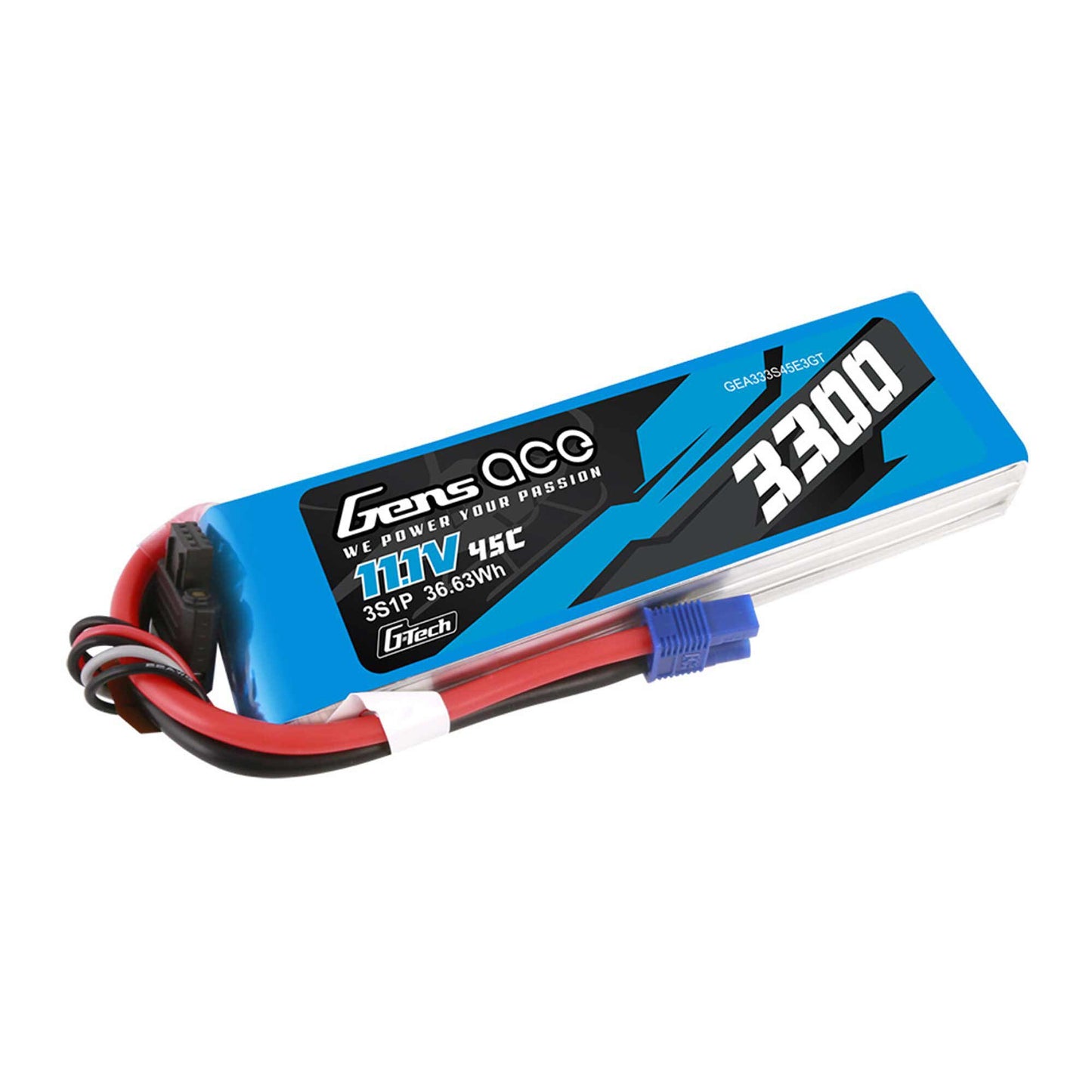 11.1V 3300mAh 3S 45C G-Tech Smart Lipo Battery: EC3