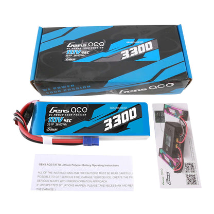 11.1V 3300mAh 3S 45C G-Tech Smart Lipo Battery: EC3