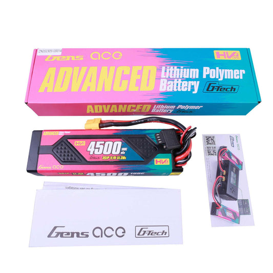 11.4V 4500mAh 3S 100C G-Tech Harcase LiHV Battery: XT60