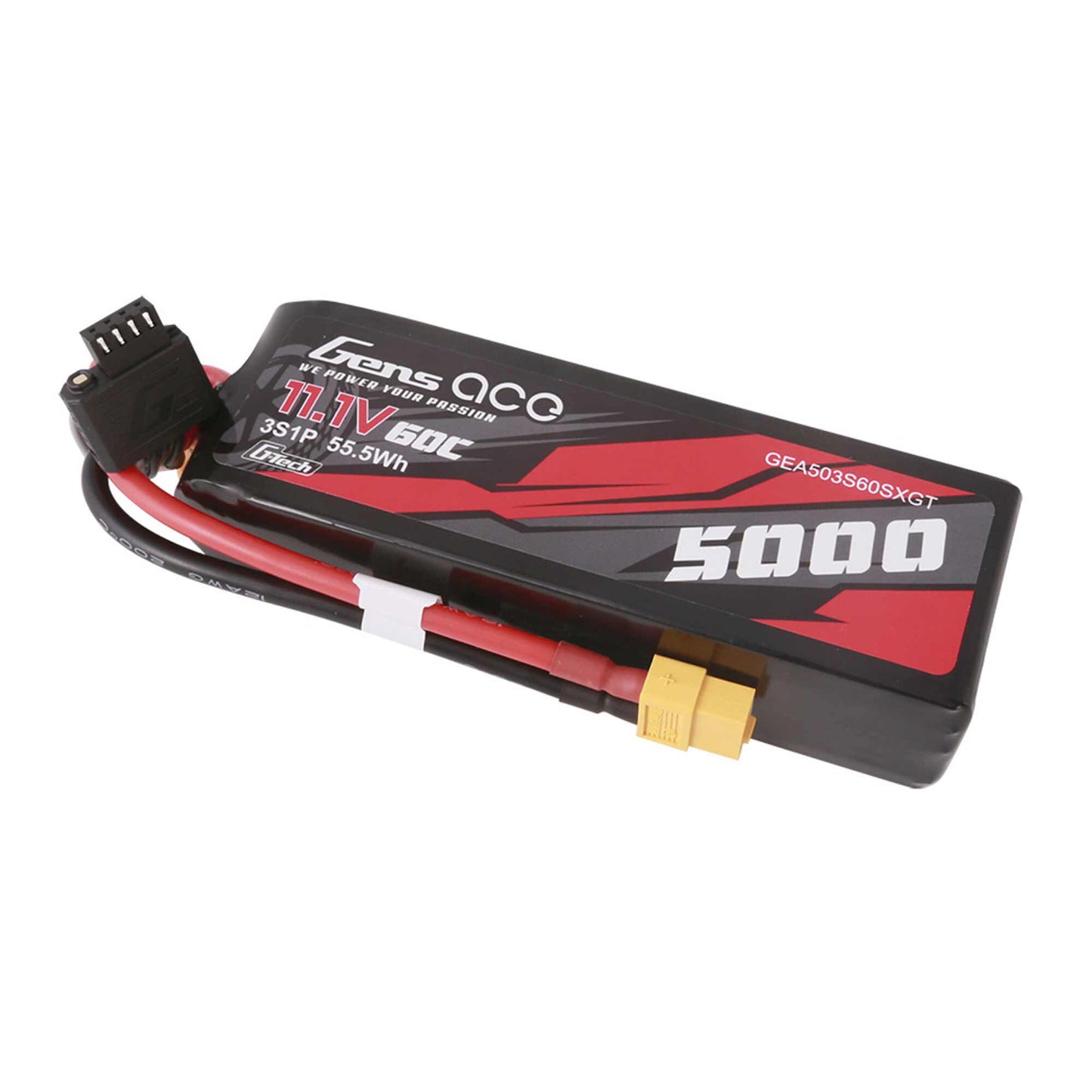 11.1V 5000mAh 3S 60C Long G-Tech Smart LiPo Battery: XT60