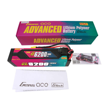 15.2V 6200mAh 4S 100C G-Tech Smart LiPo Battery: XT60