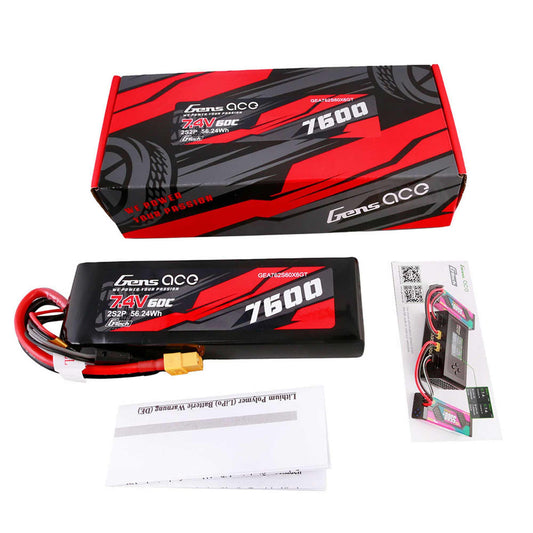 7.4V 7600mAh 2S 60C G-Tech LiPo Battery: XT60