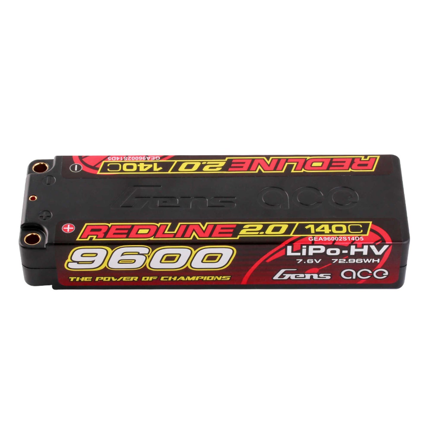 7.6V 9600mAh 2S 140C LiHV 5.0mm bullet redline 2.0