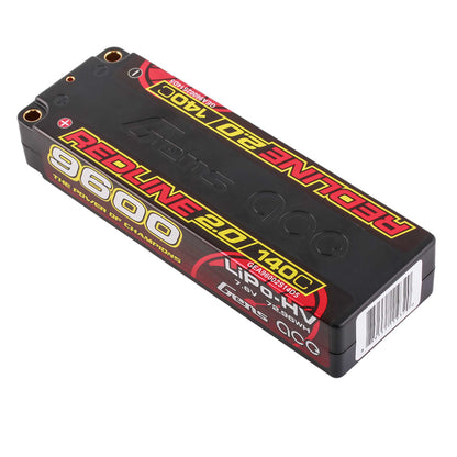 7.6V 9600mAh 2S 140C LiHV 5.0mm bullet redline 2.0