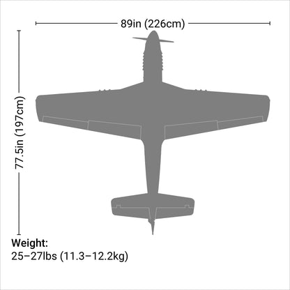 P-51D Mustang 60cc ARF, 89"