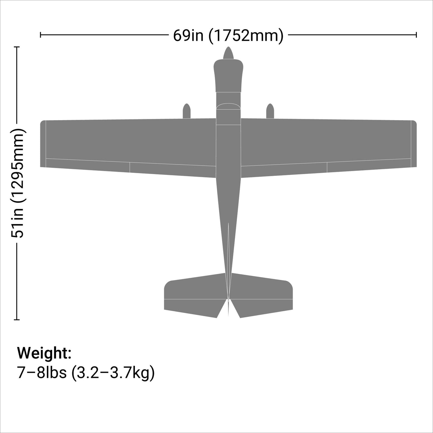 Valiant 10cc ARF, 69"