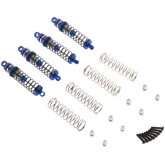 Threaded Aluminum Shocks, Blue: LaTrax Rally, Teton