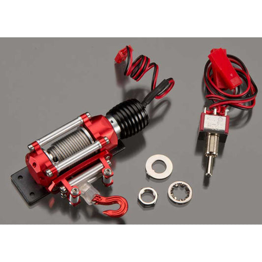 Realistic Power Winch, Red: 1/10 Rock Crawler