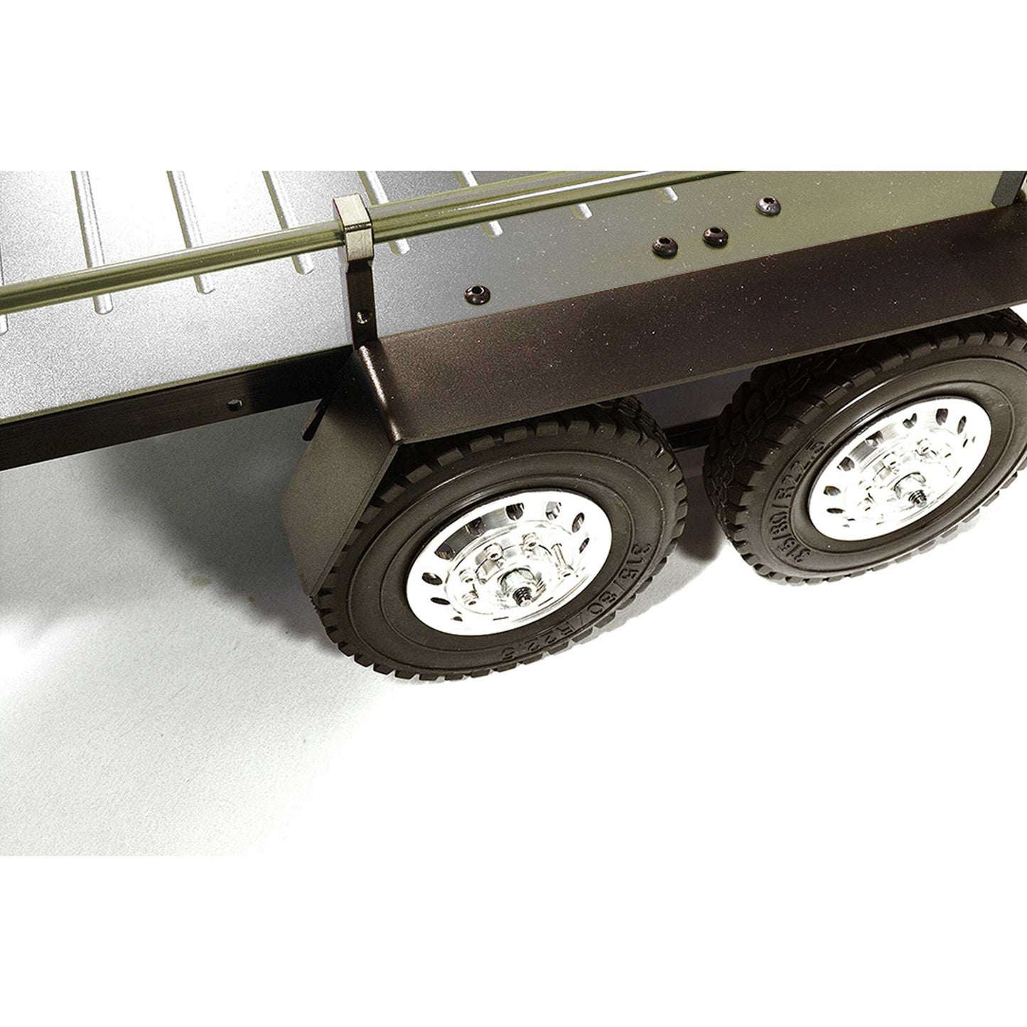 Alloy Flatbed Dual Axle Car Trailer, Gunmetal: 1/10 RC