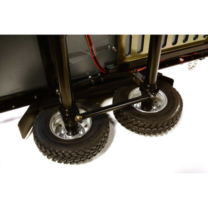 Alloy Flatbed Dual Axle Car Trailer, Gunmetal: 1/10 RC