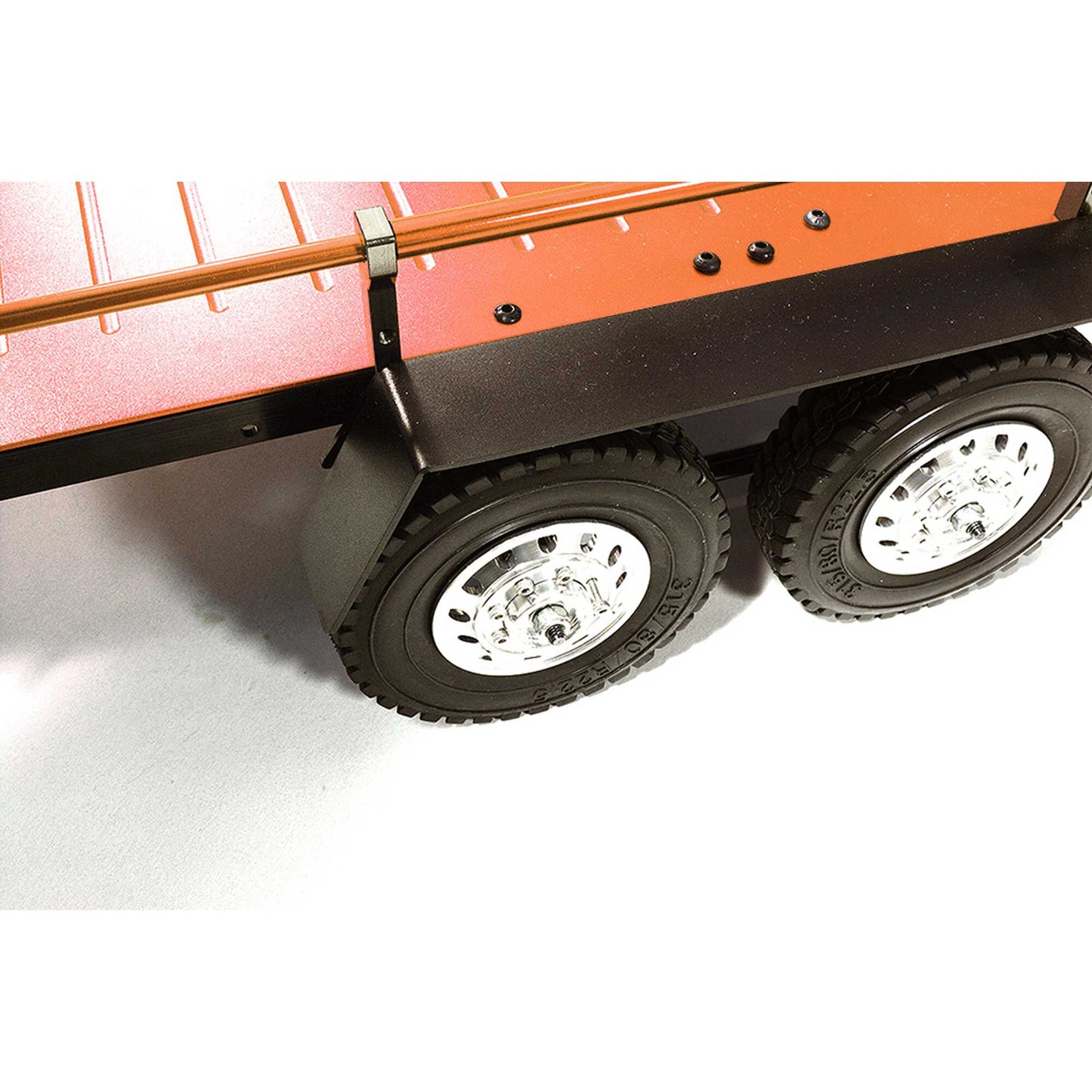 Alloy Flatbed Dual Axle Car Trailer, Orange: 1/10 RC