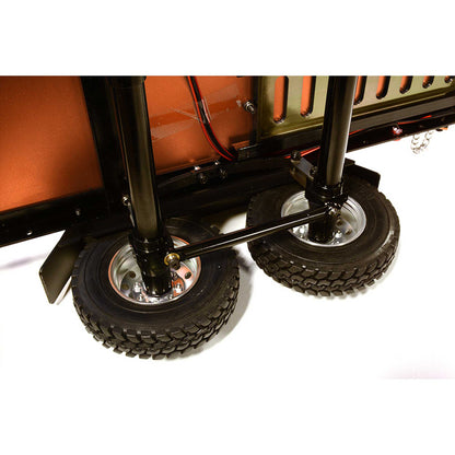 Alloy Flatbed Dual Axle Car Trailer, Orange: 1/10 RC