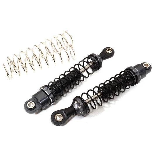 90mm Shock Set, Gun Metal (2): Axial SCX10 II 6X6