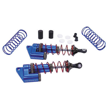 MSR9 Front Piggyback Shocks, Blue: Traxxas Stampede, Rustler, Slash 2WD