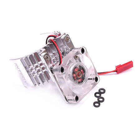 Motor Heatsink & Fan, Silver: Traxxas Slash, Stampede, Rustler, Bandit 2WD