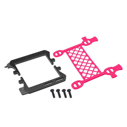 B6.3 Carbon Logo Cargo Net Battery Brace, Pink