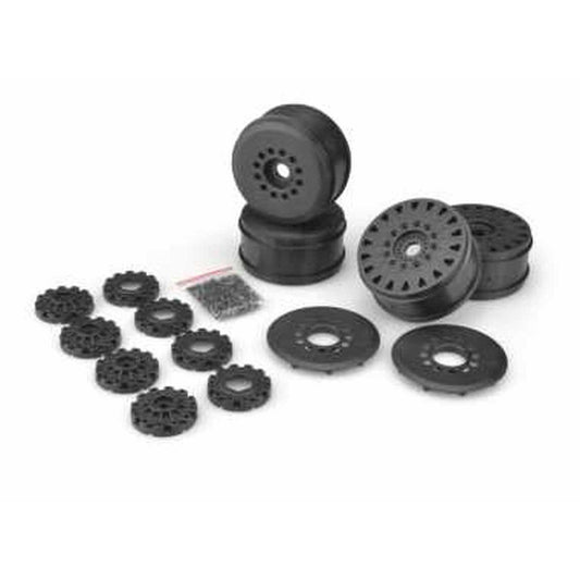 Cheetah 83mm Speed-run Wheels 12 & 17mm Hex Adapter, Black (2)