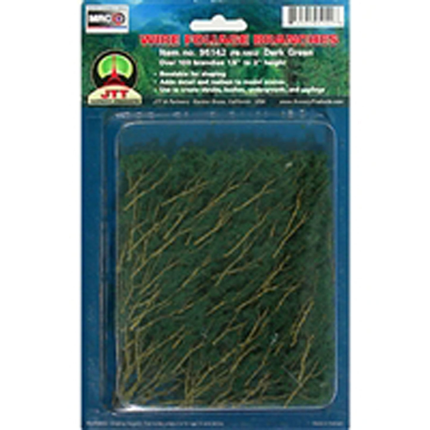 Wire Branches, Dk Green 1.5-3"