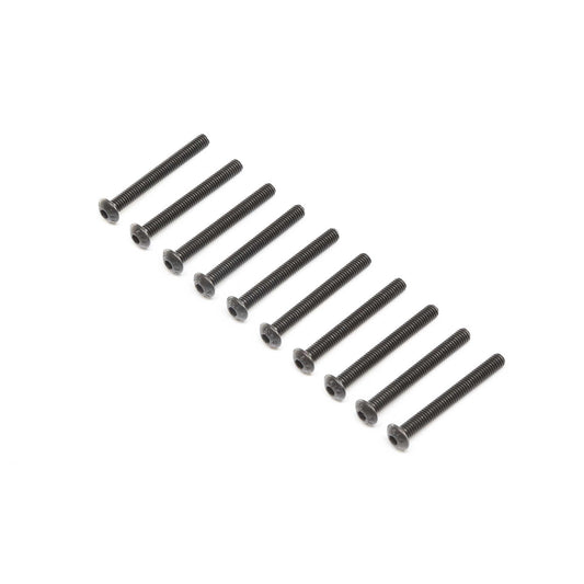 Button Head Screws, Steel, Black Oxide, M4 x 35mm (10)