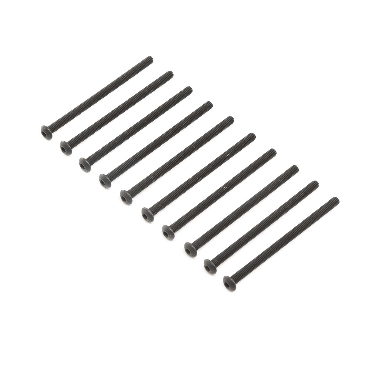 Button Head Screws, Steel, Black Oxide, M4 x 65mm (10)