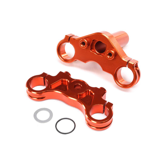 Aluminum Triple Clamp Set, Orange: Promoto-MX