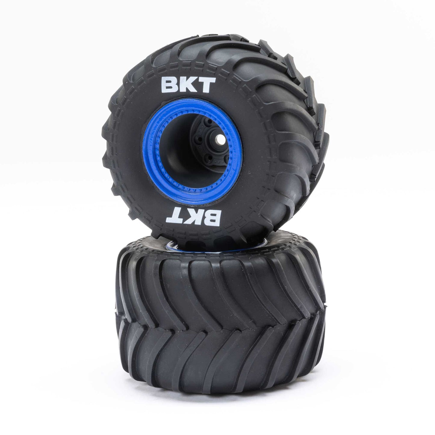 MT Tires, Blue Beadlock, Premount(2): Mini LMT