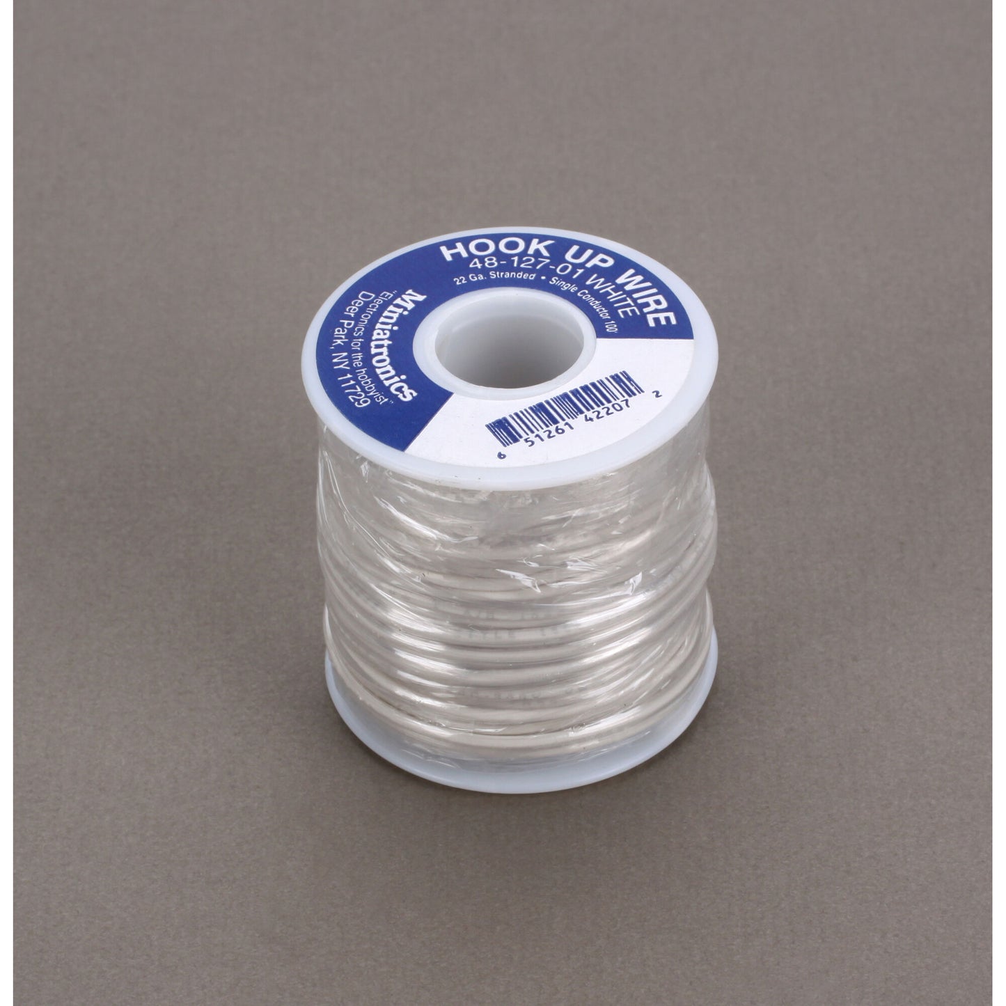 100' Stranded Wire 22 Gauge, White