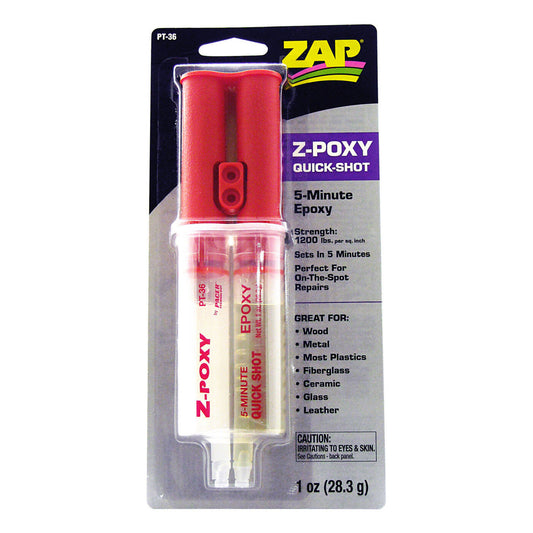 Z-Poxy 5-Minute Quick Shot Epoxy, 1 oz