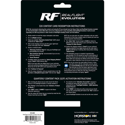 RealFlight Evolution $20 Content Card