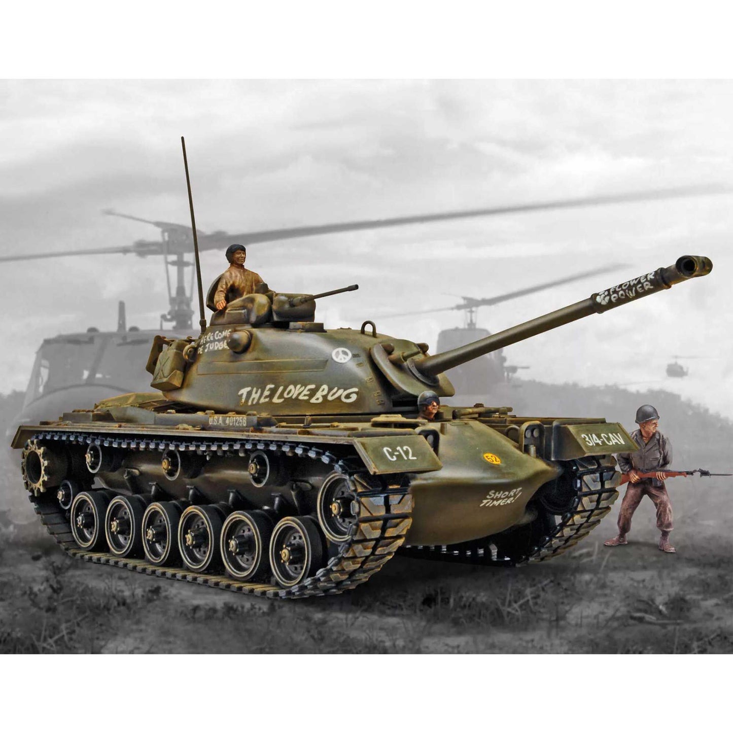 1/35 M-48 A-2 Patton Tank Model Kit