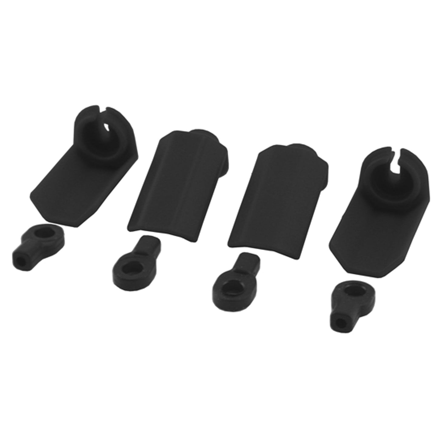 Shock Shaft Guards, Black (4): Traxxas 1/10