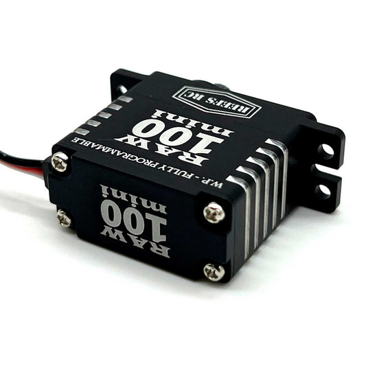 RAW 100 Mini Digital Metal Gear Waterproof Programmable Servo, Black