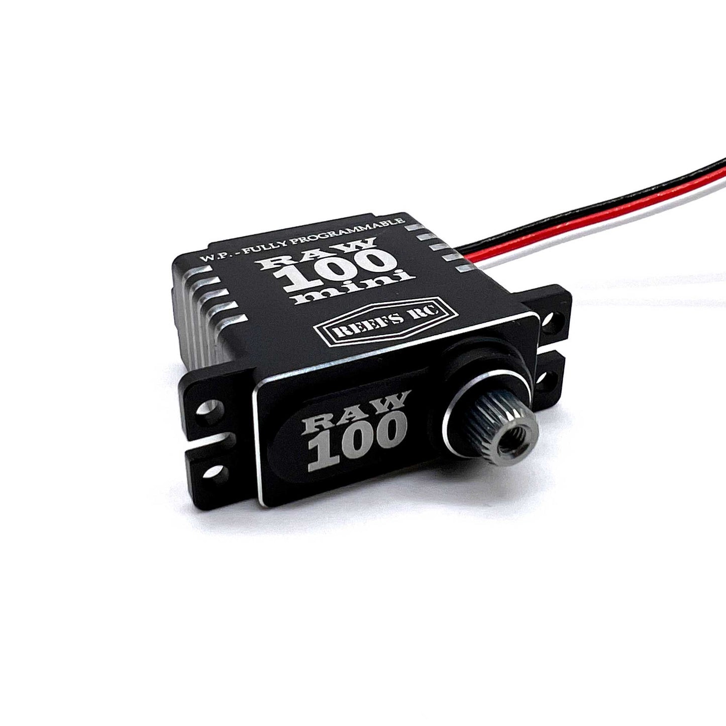 RAW 100 Mini Digital Metal Gear Waterproof Programmable Servo, Black