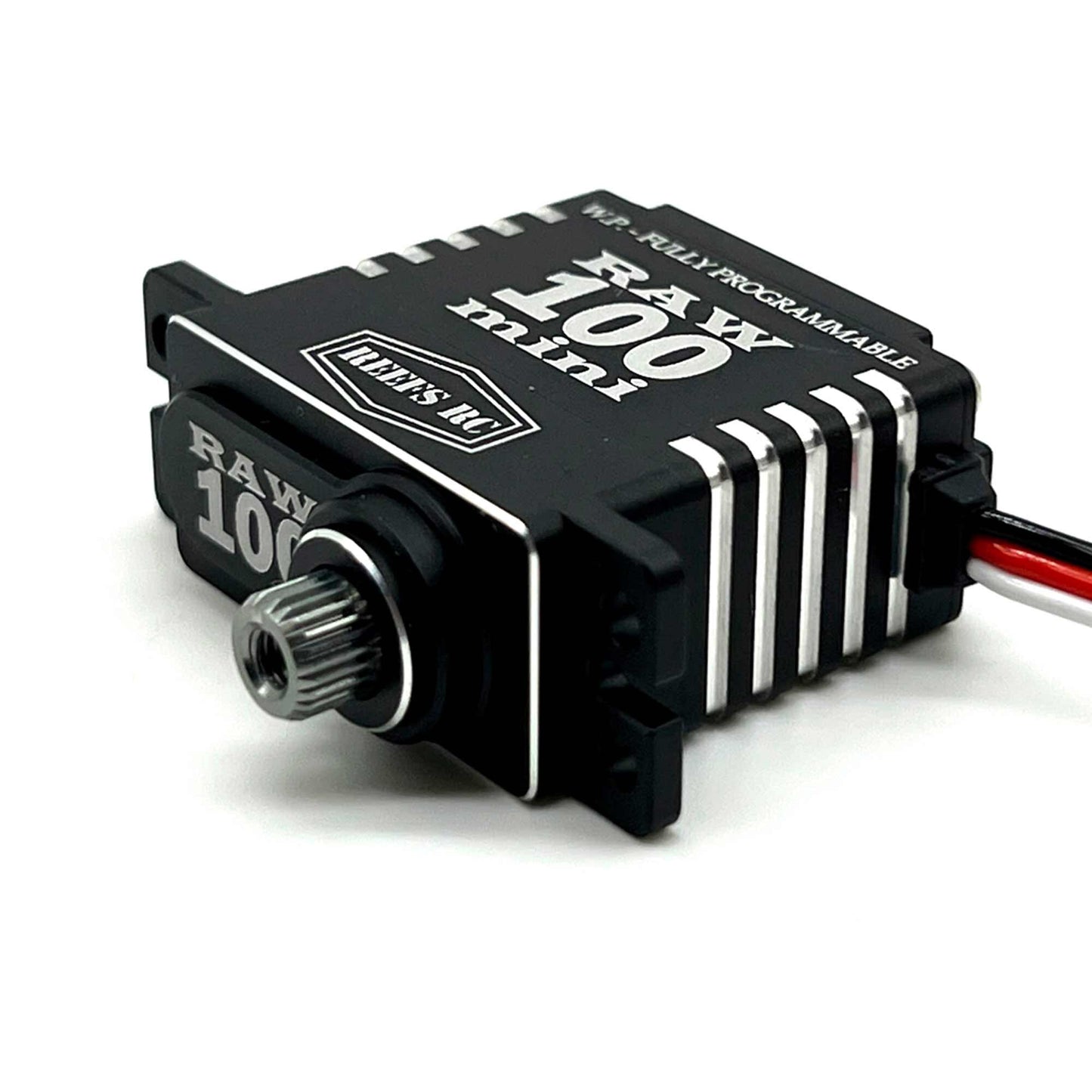 RAW 100 Mini Digital Metal Gear Waterproof Programmable Servo, Black