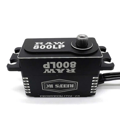 RAW 800LP Low Profile Digital Metal Gear Waterproof Programmable Servo, Black