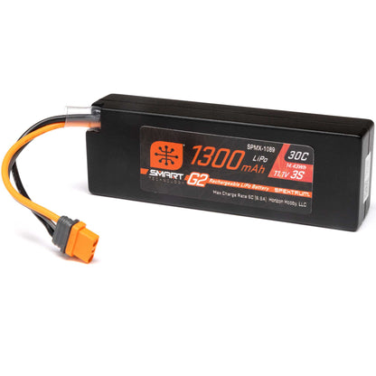 11.1V 1300mAh 3S 30C Smart G2 LiPo Battery: IC2 Connector