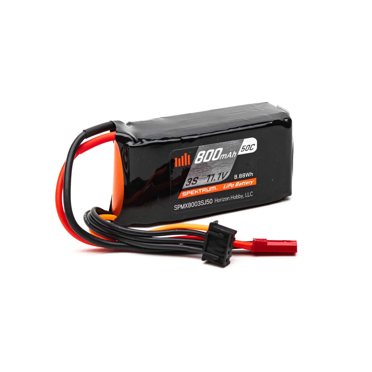 11.1V 800mAh 3S 50C LiPo Battery: JST