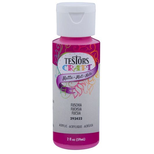 Testors 2oz Acrylic Craft Paint, Satin Fuschia