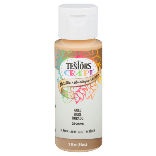 Testors 2oz Acrylic Craft Paint, Satin Metallic