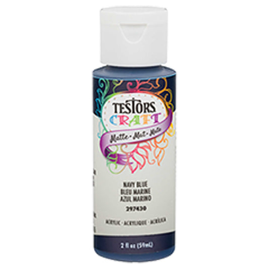 Testors 2oz Acrylic Craft Paint, Satin Navy Blue