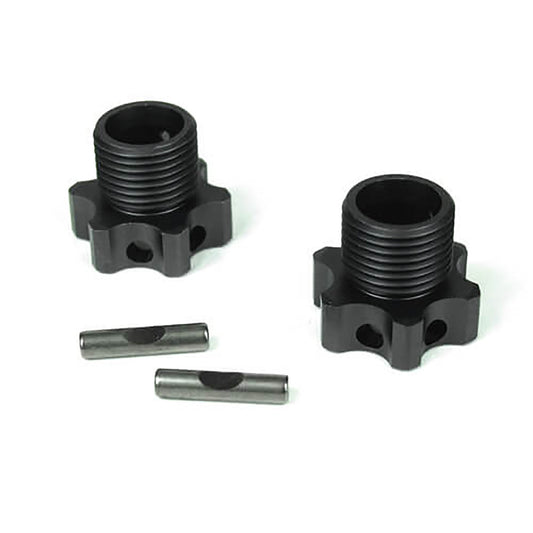 Wheel Hubs Aluminum 2mm Offset with Pins (2): EB48