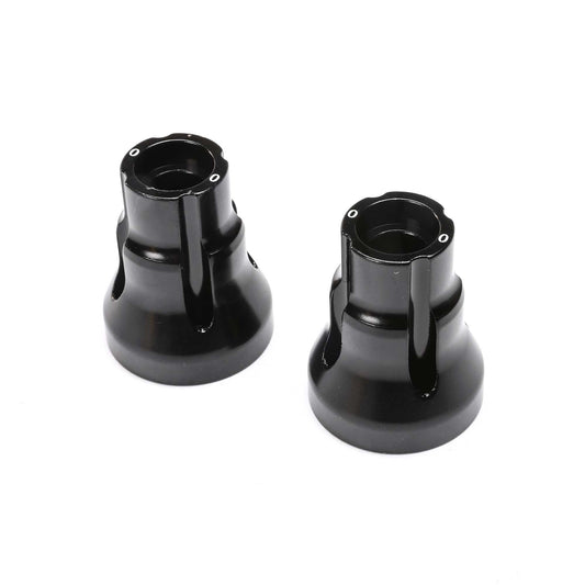 Rear Axle Mount Set,0 Deg,AL, BLK: LMT, TTLMT