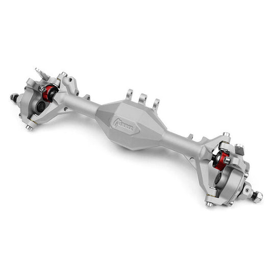 Currie Portal F9 Front Axle, Clear Anodized: Axial SCX10-II