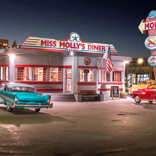 N Scale, Miss Molly's Diner, Built & Ready