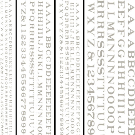 Railroad Roman Letters, White