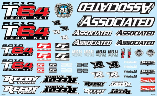 RC10T6.4 Decal Sheet